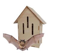 Bat Box Wood - 12 x 5 x 16 cm Animal House Outdoor | Durable Sturdy Construction Natural Shelter Protection Room Nocturnal Species-Friendly Installation Wall Mounting Balcony Terrace L