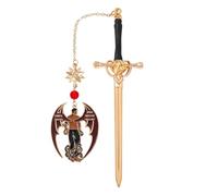 Bat Boy Sword Bookmark, Stylish Metal Bookmarks mit 3D Bat Boy Pendant, Premium Durable Metal Book Marker, Ideal Bat Gifts for Book Enthusiasts, Daily Readers, Students, Teachers & Collectors