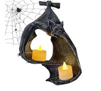 Bat Candle Holder | Gothic Wall Sconce Figurine Holder | Bat Tealight Candle, Gothic Wall Sconce Figurine, Halloween Decorations for Garden