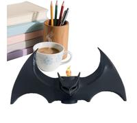 Bat Candlesticks, Vintage Spooky Bat, Tealight & Tabletop Candle Holder | Tea Light Rack for Wall, Fireplace Mantel, Table, Bedroom, Bathroom Home Decor, 9.49x2.01x4.49 inches