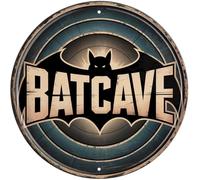 Bat Cave Funny Retro Wall Metal Tin Signs Decor 8x8 in