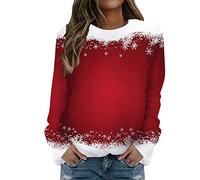 Bat Christmas Costumes for Women Hoodies Y2K Teachers Gifts for Women Bridesmaid Long Sleeve Print Stitching Round Neck Ladies Top Sweatershirts (D-H, M) Promotion Sale Clearance