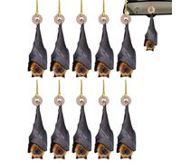 Bat Christmas Decorations | 2D Acrylic Upside Down Party Pendant,10 Parts Gothic Christmas Hanging Decorations | For Bedroom Window Workplace
