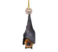 Bat Christmas Ornament Hanging Bat Ornament For Tree Realistic Decor Gothic Christmas Tree Hanging Bats Decoration For Xmas Trees Holiday Part Hooks with Beads (One Size)