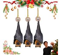 Bat Christmas Ornament,Hanging Bat Ornaments for Tree, Realistic Upside-Down B-at Decor, Gothic Christmas Tree Hanging Ornament, Horror Bats Decoration for Xmas Trees & Party Decor