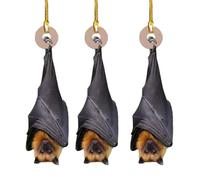 Bat Christmas Ornament, Realistic Upside-Down Hanging Bat Ornament, 2D Acrylic Gothic Christmas Tree Hanging Ornaments, Horror Bats Decoration for Xmas Trees & Holiday Party Decor