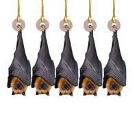 Bat Christmas Ornament, Realistic Upside-Down Hanging Bat Ornament, 2D Acrylic Gothic Christmas Tree Hanging Ornaments, Horror Bats Decoration for Xmas Trees & Holiday Party Decor