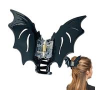 Bat Claw Clip - Low Cost Bat Claw Clip, Easy to Use Bat Claw Clip | Vivid Bat Shape Clip Solid Color Halloween Accessories for Party, Hollow Out Gothic Hair Claw Accessory (9.5 * 8.5cm)