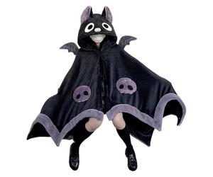 Bat Cloak - Multi Scene Bats Design Blanket Hoodie, And Warm Halloween Blankets Throws | Bat Blankets For Home Theme Gathering Cosplay Halloween Fancy Dress Costume Night Parade