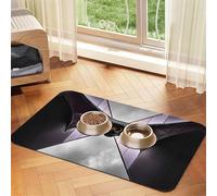 Bat Close-up Pet Feeding Mat Dog Cat Eating Food Absorbent Leather Tablecloth for and Water Bowl Waterproof No Stains Quick Dry Non-Slip 23.62 * 15.75IN