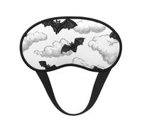 Bat Clouds Sleep Mask for Women Men Soft Blackout Eye Mask | Halloween Eye Cover for Sleeping Adjustable Strap Travel Blindfold for Home Office