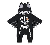 Bat Costume for Infants & Newborns - 100% Cotton Hooded Romper Jumpsuit for Baby Boy Girl's First Halloween, Cosplay, Dress-Up Parties | Soft, Comfortable & Adorable Animal Costume