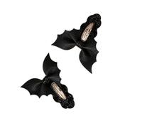 Bat Costume Hair Barrettes for Halloween, Black