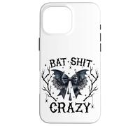 Bat Crazy, Spooky Season, Halloween, Funny Bat Wing Design Case for iPhone 16 Pro Max
