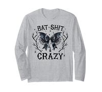 Bat Crazy, Spooky Season, Halloween, Funny Bat Wing Design Long Sleeve T-Shirt
