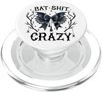 Bat Crazy, Spooky Season, Halloween, Funny Bat Wing Design PopSockets PopGrip for MagSafe
