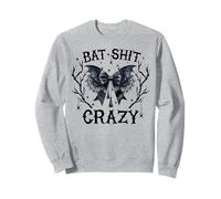 Bat Crazy, Spooky Season, Halloween, Funny Bat Wing Design Sweatshirt