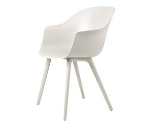 Bat Dining Chair - Un-Upholstered, Plastic Base, Outdoor (Alabaster White Base, Alabaster White)