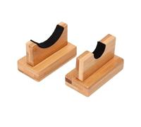 Bat Display Holder 1 Pair Wood Baseball Bat Rack Display Holder with Lining Multifunctional Baseball Bat Stand for Baseball, Softball(Yellow)
