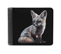 Bat-Eared Fox Printed Bifold Wallet with Hidden Compartments Pocket Money and Credit Card Holder for Men Women