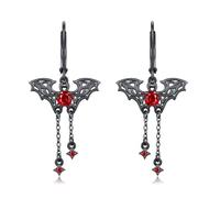 Bat Earrings 925 Sterling Silver Gothic Punk Earrings Animal Earrings Bat Drop Earrings Gothic Jewelry Gift For Women Girls