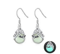 Bat Earrings Hanging 925 Sterling Silver Halloween Earrings Bat Earrings Glow in the Dark Vampire Bat Jewellry Gift for Women Girls Children