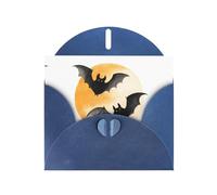 Bat Elegant Greeting Card On Pearl Paper - Premium Shimmering Design For Christmas, Birthday, Wedding & Valentine’s Day Celebrations