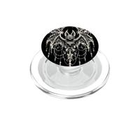 Bat Gothic Halloween Filigree Winged Dark Fantasy Women PopSockets PopGrip for MagSafe