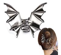 Bat Hair Claw, 1 PC Metal Black Barrette Clip, Scary Gothic Accessories for Hallowe'en, Dress Up Party, Cosplay, Carnival
