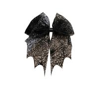 Bat Hair Clip For Women Halloween Cosplay Sweet Headgear Embroidered Tulle Veil Bowknot Decoration Gothic Lace Bows Halloween