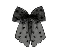 Bat Hair Clip For Women Halloween Cosplay Sweet Headgear Embroidered Tulle Veil Bowknot Decoration Gothic Lace Bows Halloween