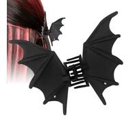 Bat Hair Clip - Matte Black Alloy Gothic Wing Claw ?lip | Halloween Goth Wing Claw Clips | Spooky Barrettes Punk Accessories | Party Costume Headdress for Girls