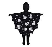 Bat Halloween Costume Romper Jumpsuit With Hooded Cape For Boys Toddler Kids Party Dress Up Play Cosplay Outfit (A1-Dark Gray, 9-10 Years)