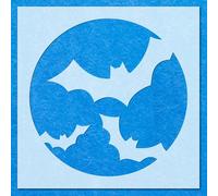 Bat Halloween Pumpkin Stencil: Mylar Airbrush Wall Art Painting Crafts | DIY-A4 Stencil - Design Size (170mm 170mm)