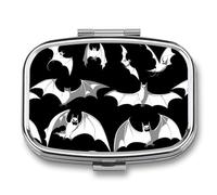 Bat Halloween Travel Pill Box Portable Pill Organizer Medical Box Pill Case Pill Container for Men Women