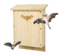 Bat House Bat Box Double Chamber Outdoor House Nursery Bat Shelter Habitat Big bat Box Handcrafted from Cedar Wood - Easy for Bats to Land and Roost - Weather Resistant & Ready to Install