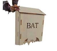 Bat House - Outdoor Wooden Habitat, Chiroptera Shelter, Backyard Wildlife Shelter, Weather-Ready Design | Support Nighttime Pollinators by Reducing