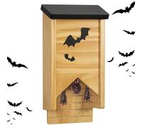 Bat House, Small Weatherproof Bat Houses for Outdoors Single Chamber Durable Pre-Finished Easy to Install Bat Box for Trees Designed to Attract Bats Shelter for Yard Garden Patio