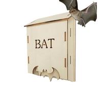 Bat House - Wood Model A 14.5x9x21.5cm Model C 12x5x16cm | Garden Bat Shelter For Wintering | Eco-Friendly Outdoor Habitat To Attract Bats, Install In Quiet Predator-Free Area For Backyard Wildlife Co