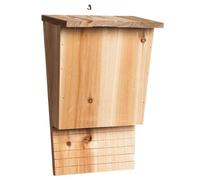 Bat Houses for Outdoors - Heavy Duty Bat Box Made of Weather Resistant Screwed | Natural Wood Bat House with Roof, Untreated Bat House for Summer and Winter Decoration