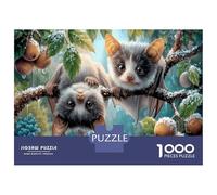 Bat Jigsaw Puzzle for Game 1000 Pieces Frosted Forest Stream Anxiety Relief Secret Santa Small Gift Idea for Couples 52x38cm/1000pcs
