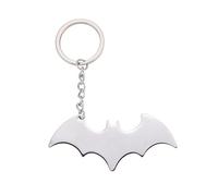 Bat Keychain Stainless Steel Animal Pop Key Ring Tag for Your Car Key holder for Men Women Jewelry Housewarming Gift, Silver, Default