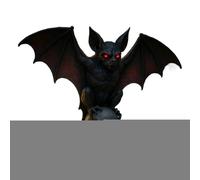 Bat Lights - Gothic Lamp | Halloween Lamp | Black Lamps | Gothic Skull Lamps That Light Up | Wall 3 D Bat Skull Resin Sculpture with Led Light | Horrible Scary Ambiance Lighting Halloween Decor