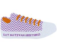 BAT MITZVAH CARD HANDMADE TRAINER SHOE - JEWISH GREETINGS CARD WITH ENVELOPE