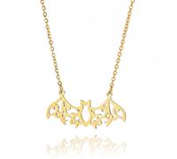 Bat Necklace Vampire Bat Pendant Goth Bat Choker Necklace Hip-Hop Punk Animal Bat Wing Necklaces Gothic Halloween Jewelry for Women Girls (Bat A)