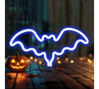 Bat Neon Signs Blue Bat Light Up Battery and USB Dual Powered LED Night Lamp for Home Kids Room Birthday Gift Club Party Wall Decor