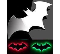 Bat Night Light LED Superhero Signal Cool Lamp with 16 Colors Remote Control Acrylic Engraved Neon Sign Light Room Wall Decor for Bedroom Bar Party Birthday Gifts (Silver Mirror)