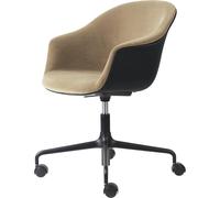 Bat Office Chair Upholstered Front Matt Black/905 Dune