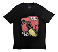 Bat Out Of Hell Cover Cotton Back Print T-Shirt Meat Loaf Black L