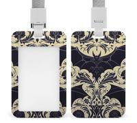 Bat Pattern Badge Holder Vertical Id Card Holder with Lanyard Heavy Duty Name Tag Holders Waterproof Work Badge Holder for Office Cruise Teacher Cute Badge Protector